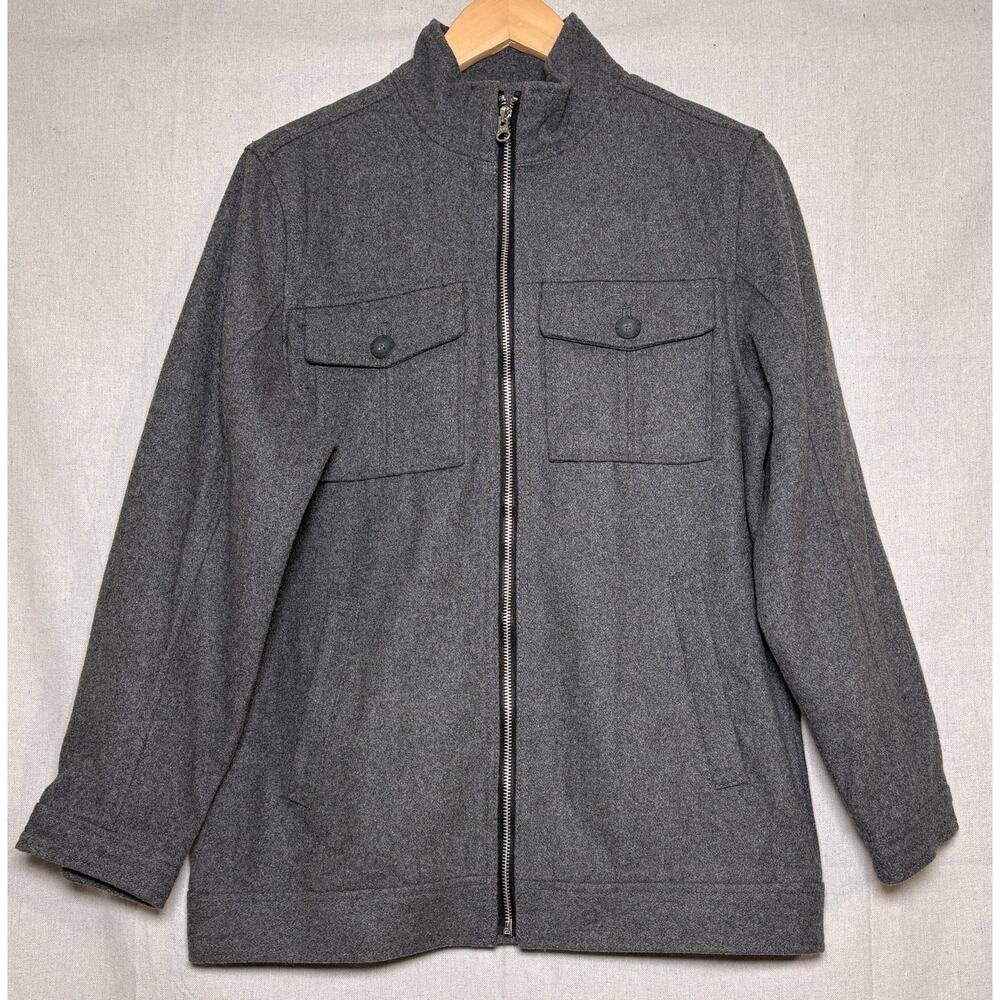 OLD NAVY Wool Blend Moto Jacket Military Coat Winter Outdoor‎ Women's Sz XL 14